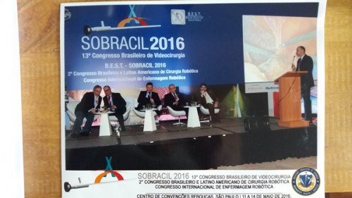 Congresso Brasileiro de Videocirurgia da Sobracil - São Paulo entre 11 a 14 de maio