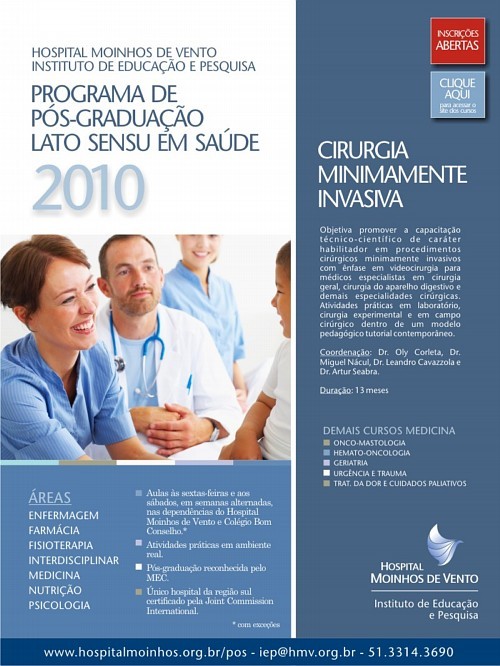 Pós graduação em cirurgia minimamente invasiva IEP-hospital Moinhos de Vento