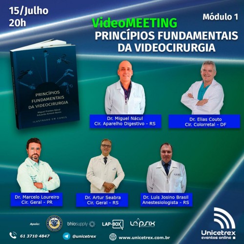 Lives da UNICETREX divulgam projeto livro princípios básicos da videocirurgia